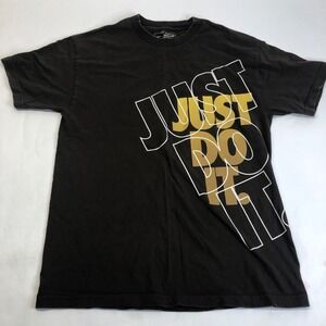 Nike Just Do It T-Shirt Graphic Print Casual Tee Brown‎ Large